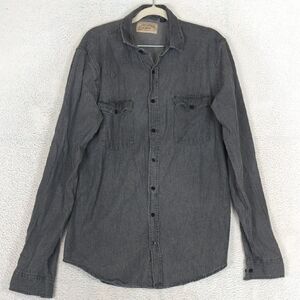 Long John & Sons Men's Gray Button Down Shirt Size M Tall‎